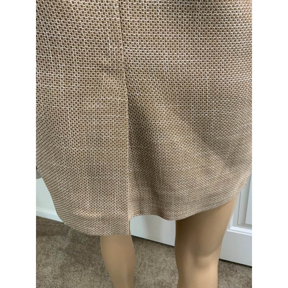 Xram Women's Tan Blazer Med Notched Lapel Office Business Preppy Light Academia - Picture 12 of 16